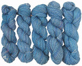 Hand-spun wool:Soft blue with small glitters 1857
